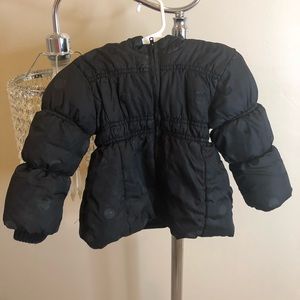 Black polka dotted puffed jacket!